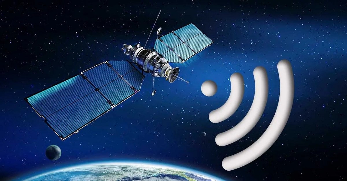 conexão via satélite